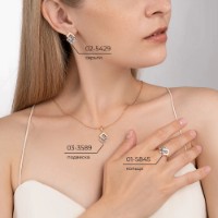 Pandantiv din aur rosu cu topaz Platina 03-3589-00-201-1110 1,93g imaginea #2 — magazin online Desire.md