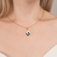 Подвеска из красного золота с лондонским топазом Platina 03-3589-01-201-1110 1,91g фото №3 — интернет-магазин Desire.md
