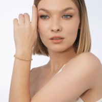 Brățară din aur rosu cu zirconiu Platina 05-0628-00-401-1110 7,61g imaginea #2 — magazin online Desire.md