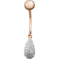 Piercing din aur rosu cu zirconiu Platina 06-3322-00-801-1110-55 1,45g