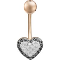 Piercing din aur rosu cu zirconiu Platina 06-0715-01-403-1110-24 1,82g