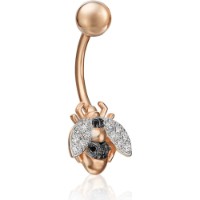 Piercing din aur rosu cu zirconiu Platina 06-3303-00-403-1110-03 1,54g imaginea #2 — magazin online Desire.md