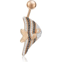 Piercing din aur rosu cu zirconiu Platina 06-1333-00-403-1110-32 2,61g imaginea #4 — magazin online Desire.md