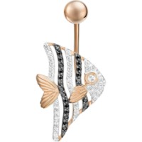 Piercing din aur rosu cu zirconiu Platina 06-1333-00-403-1110-32 2,61g