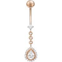 Piercing din aur alb cu zirconiu Platina 06-2550-00-401-1110-23 2g