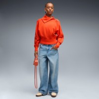 Hanorac damă Puma Asymmetrical Zip Crew Red Flash, s.L imaginea #5 — magazin online Desire.md