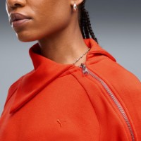 Hanorac damă Puma Asymmetrical Zip Crew Red Flash, s.L imaginea #6 — magazin online Desire.md
