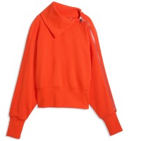 Hanorac damă Puma Asymmetrical Zip Crew Red Flash, s.XL