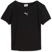 Tricou de dame Puma Ess Ribbed Slim Puma Black, s.XL imaginea #1 — magazin online Desire.md