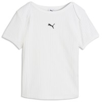 Tricou de dame Puma Ess Ribbed Slim Puma White, s.XL imaginea #1 — magazin online Desire.md