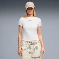 Tricou de dame Puma Ess Ribbed Slim Puma White, s.XS imaginea #3 — magazin online Desire.md
