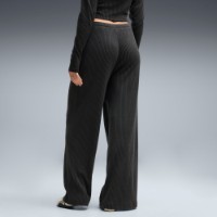 Pantaloni spotivi de dame Puma Ess Ribbed Wide Leg Soft Touch Op Puma Black, s.M imaginea #4 — magazin online Desire.md