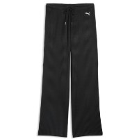 Pantaloni spotivi de dame Puma Ess Ribbed Wide Leg Soft Touch Op Puma Black, s.M imaginea #1 — magazin online Desire.md