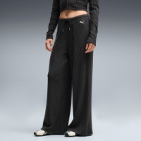 Pantaloni spotivi de dame Puma Ess Ribbed Wide Leg Soft Touch Op Puma Black, s.S imaginea #3 — magazin online Desire.md