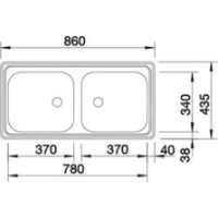 Chiuvetă de bucătărie Blanco Top EZ 8X4 (500372) imaginea #2 — magazin online Desire.md