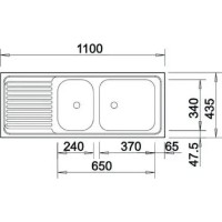 Chiuvetă de bucătărie Blanco Top EZS 11X4 SST (500847) imaginea #2 — magazin online Desire.md