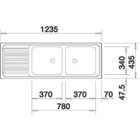 Кухонная мойка Blanco Top EZS 12X4-2 RV (500374) фото №2 — интернет-магазин Desire.md