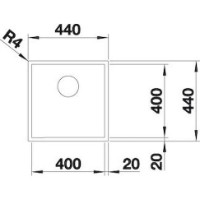 Кухонная мойка Blanco Zerox 400-U (521558) фото №2 — интернет-магазин Desire.md