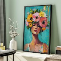 Картина ArtShop Girl With A Flower Crown 60x90cm (PGL565-LL)