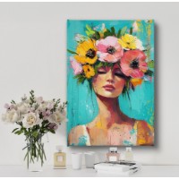 Pictură ArtShop Girl With A Flower Crown 60x90cm (PGL565-P-L)