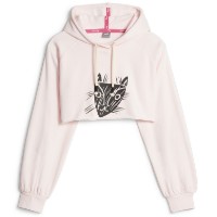 Hanorac damă Puma Lemlem Cropped Longsleeve Frosty Pink, s.XS