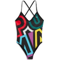 Costum de baie Puma Printed Swimsuit Multi Colour, s.S imaginea #1 — magazin online Desire.md