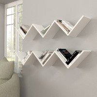 Настенная полка Hanah Home Zig Zag White