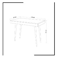 Masa de birou Hanah Home Veronika White imaginea #4 — magazin online Desire.md
