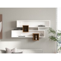 Настенная полка Hanah Home Karen Walnut White