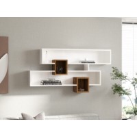 Настенная полка Hanah Home Karen Walnut White фото №2 — интернет-магазин Desire.md