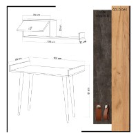 Masa de birou Hanah Home Brush imaginea #4 — magazin online Desire.md