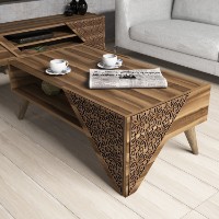 Măsuţă cafea Hanah Home Beril Walnut imaginea #1 — magazin online Desire.md