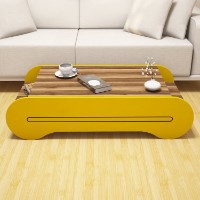 Măsuţă cafea Hanah Home Cool Walnut Yellow imaginea #2 — magazin online Desire.md