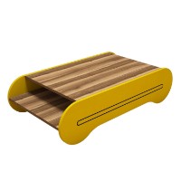 Măsuţă cafea Hanah Home Cool Walnut Yellow imaginea #3 — magazin online Desire.md
