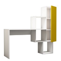 Masa de birou Hanah Home Acelya White Yellow imaginea #4 — magazin online Desire.md