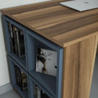 Masa de birou Hanah Home Box Walnut Chalcedony imaginea #3 — magazin online Desire.md
