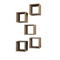 Set rafturi de perete Hanah Home Box Walnut imaginea #5 — magazin online Desire.md