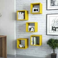 Комплект навесных полок Hanah Home Box Yellow фото №3 — интернет-магазин Desire.md