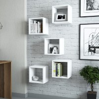 Комплект навесных полок Hanah Home Box White фото №3 — интернет-магазин Desire.md