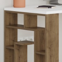 Masa de birou Hanah Home Maze White Dark Oak imaginea #3 — magazin online Desire.md