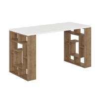Masa de birou Hanah Home Maze White Dark Oak imaginea #4 — magazin online Desire.md