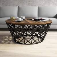 Журнальный столик Hanah Home Stil Metal Ferforje Walnut фото №2 — интернет-магазин Desire.md