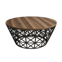 Журнальный столик Hanah Home Stil Metal Ferforje Walnut фото №4 — интернет-магазин Desire.md
