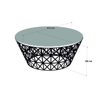 Журнальный столик Hanah Home Stil Metal Ferforje Walnut фото №5 — интернет-магазин Desire.md