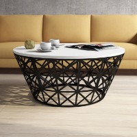 Журнальный столик Hanah Home Stil Metal Ferforje White фото №2 — интернет-магазин Desire.md
