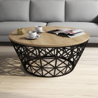 Журнальный столик Hanah Home Stil Metal Ferforje Oak