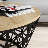 Журнальный столик Hanah Home Stil Metal Ferforje Oak фото №3 — интернет-магазин Desire.md
