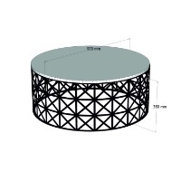 Журнальный столик Hanah Home Selin Metal Ferforje Walnut фото №5 — интернет-магазин Desire.md