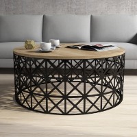 Журнальный столик Hanah Home Selin Metal Ferforje Oak фото №2 — интернет-магазин Desire.md