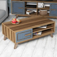 Măsuţă cafea Hanah Home Ayla Walnut Blue imaginea #3 — magazin online Desire.md